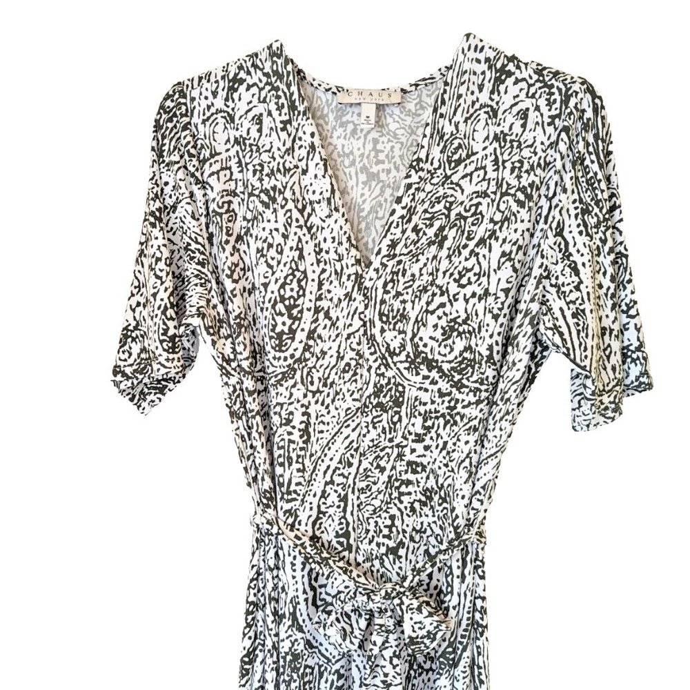 CHAUS New York Women's Long Dress Dinner Bohemia Cocktail Dress Green Be… - Picture 10 of 12